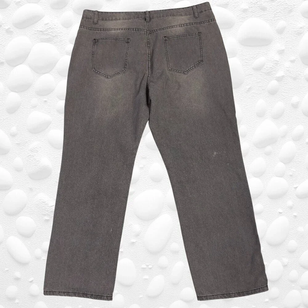 MISS LOOK Grey Sunflower Jeans – Size (Approx. XL) - Picture 3 of 7